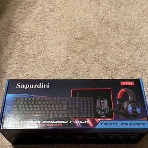 Gaming Keyboard and Headset Combo - Black